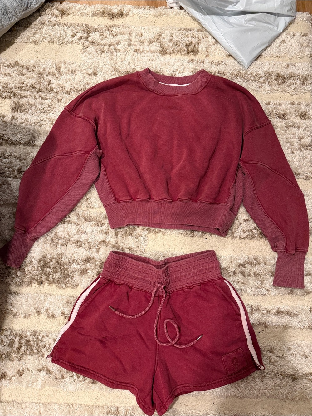 FP Movement by Free People Maroon Athletic Shorts Set size small
